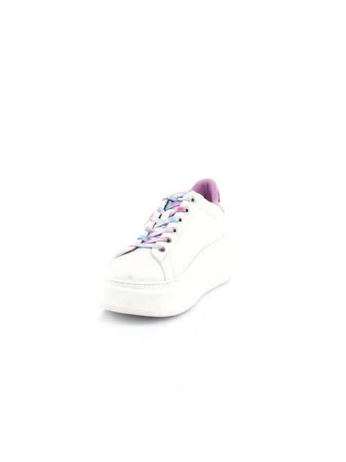 SCARPA BIANCO CON LOGO RICAMATO KARL LAGERFELD