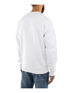 FELPA BIANCO CON LOGO MOSCHINO COUTURE