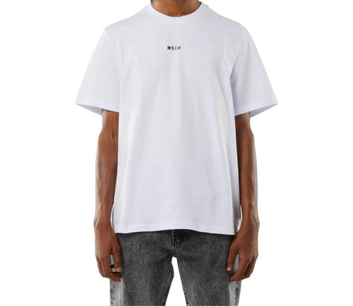 T-SHIRT BIANCO CON LOGO MSGM