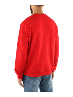 FELPA ROSSO CON LOGO MSGM