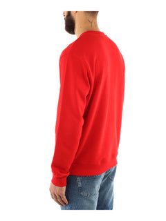 FELPA ROSSO CON LOGO MSGM