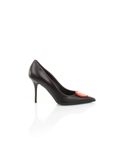 SCARPA NERO CON CUORE LOGATO LOVE MOSCHINO
