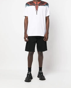 T-SHIRT BIANCO/ROSSO CON LOGO ALI ICON MARCELO BURLON COUNTY OF MILAN