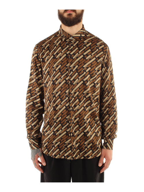 CAMICIA CAMMELLO/MARRONE LOGATA COPSTUME NATIONAL