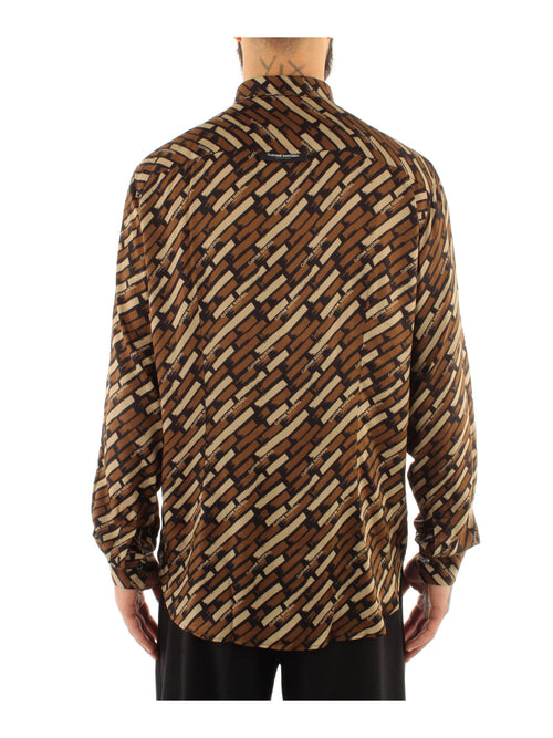 CAMICIA CAMMELLO/MARRONE LOGATA COPSTUME NATIONAL