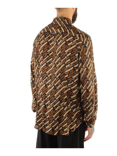 CAMICIA CAMMELLO/MARRONE LOGATA COPSTUME NATIONAL