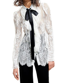 CAMICIA BIANCO DIDDY IN PIZZO ANIYE BY
