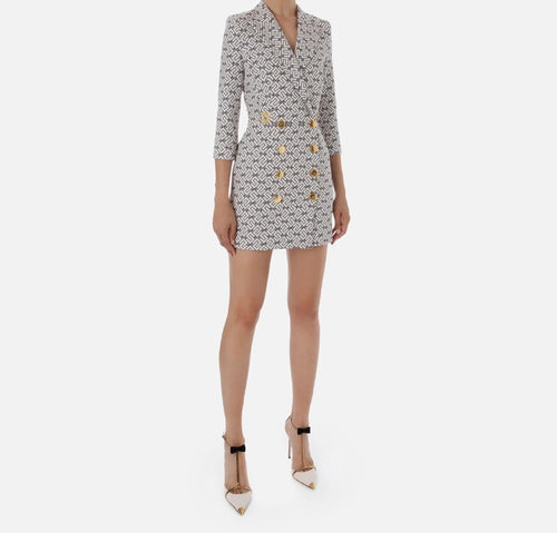 ABITO BURRO ROBE MONTEAU CON FONDO LOGATO ELISABETTA FRANCHI
