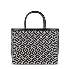 BORSA NERO GRANDE CON LOGO ALL OVER ELISABETTA FRANCHI