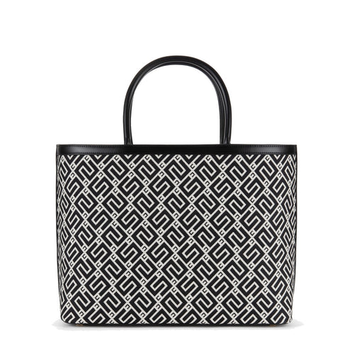 BORSA NERO GRANDE CON LOGO ALL OVER ELISABETTA FRANCHI