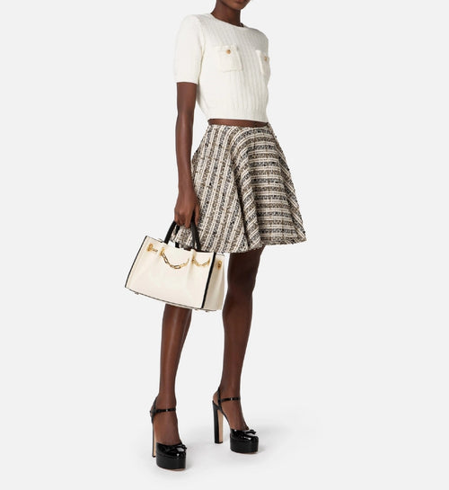 MAGLIA BURRO CROP ELISABETTA FRANCHI