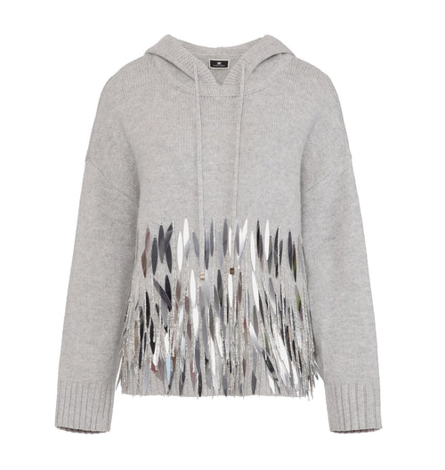FELPA GRIGIO CON APPLICAZIONI ELISABETTA FRANCHI