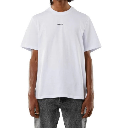 T-SHIRT BIANCO CON LOGO MSGM