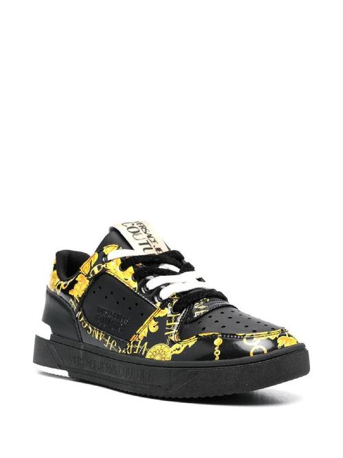 SNEAKER NERO CON STAMPA BAROCCA VERSACE JEANS COUTURE